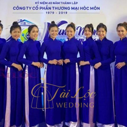 Áo dài bưng quả xanh trơn