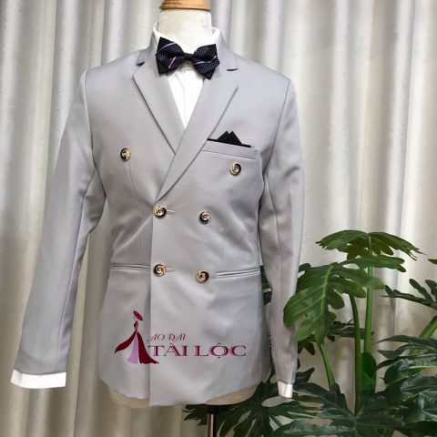 Áo Vest Nam Màu Xám 6 Nút