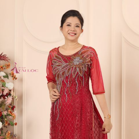 Áo dài cho mẹ vải lưới (MS