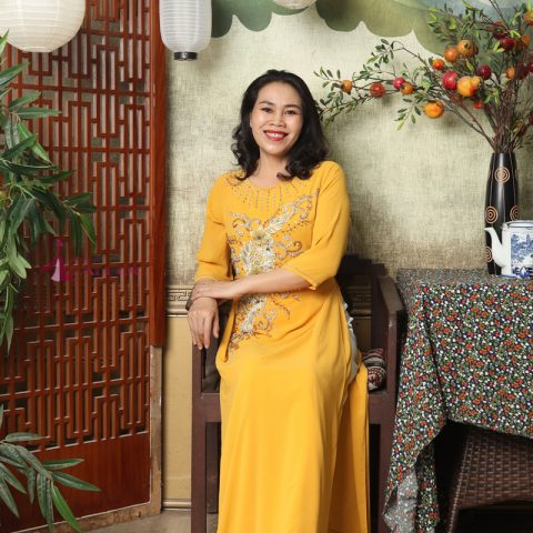 Áo dài cho mẹ vải lụa 4 Tà (Ms