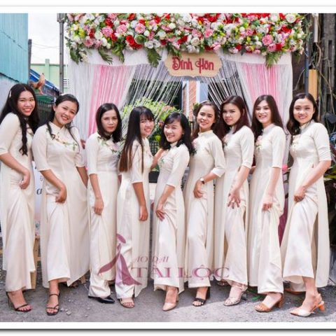 Áo Dài Bưng Quả Cúc Họa Mi BQ-CHM