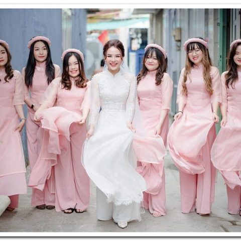 Áo Dài Bưng Quả Đông Nhi BQ-HDN