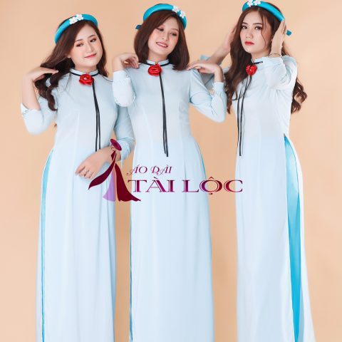 Áo Dài Bưng Quả Nữ Xanh Ngọc ( MS2)