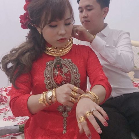 Áo Dài Cặp Cô Dâu Chú Rể Đỏ (KH G4)