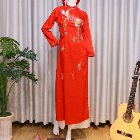 Áo Dài Cưới Bigsize Đỏ Thêu Tay CD-TT29