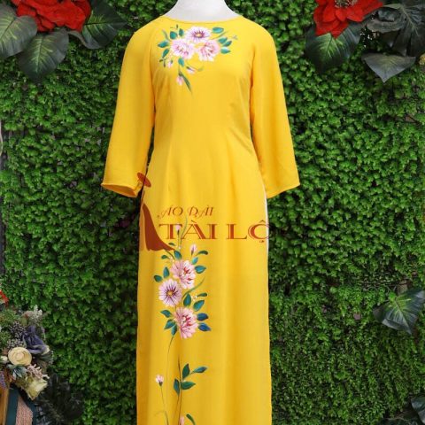 Áo Dài Đi Tiệc Màu Vàng- MSP XUÂN 2
