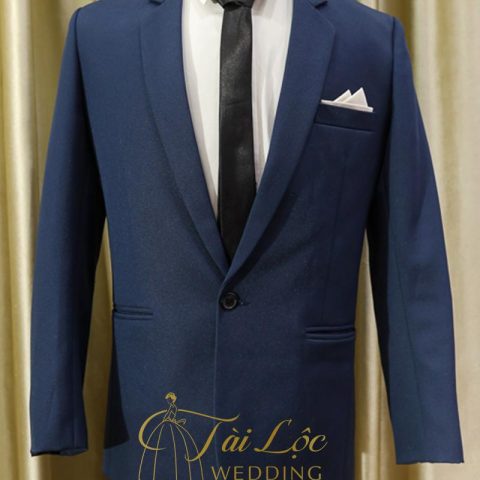 Áo Vest Nam Màu Xanh Đen 1 Nút