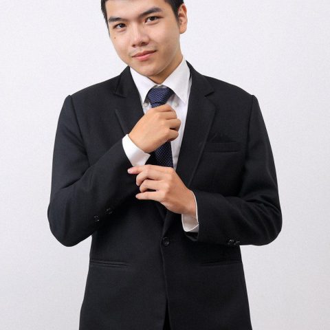 Áo vest nam màu đen chú rể truyền thống