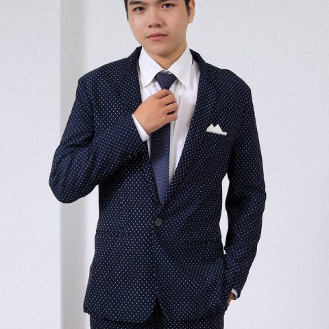 Áo Vest Nam Màu Xanh Đen Chấm Bi (MSP- XCB15)