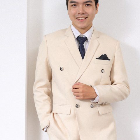 Áo vest cưới màu kem 6 nút (MSP -VK1)