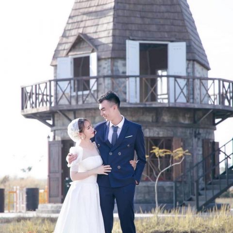 Áo Vest Nam Màu Xanh Dương 6 Nút