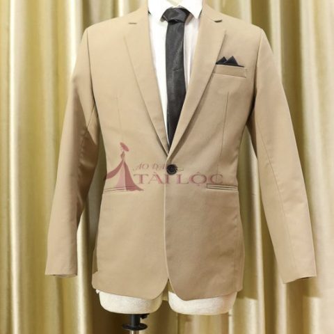 Áo Vest Nam Vàng Lợt Caro